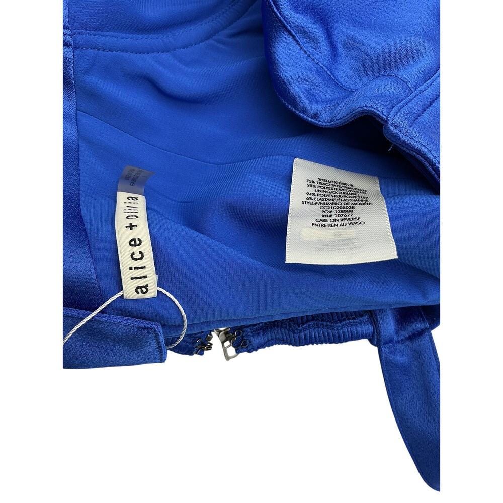 Olivia Structured Blue Jeanna Bustier Crop Size 2 Top - Picture 4 of 5